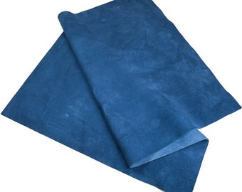 Hoja de 8x10in/20x25cm de gamuza azul oscuro para la elaboración de piezas de tela de terciopelo suave // 