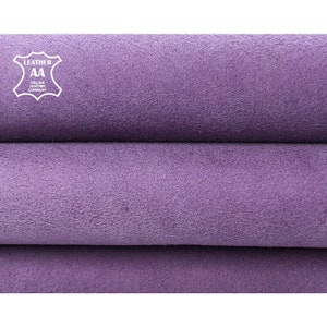 Pelli di pelle scamosciata viola // Vera pelle di pecora in velluto // Pezzi di cucito morbidi // Tessuto scamosciato viola // 2,75 oz/1,1 mm Dusk Violet 916