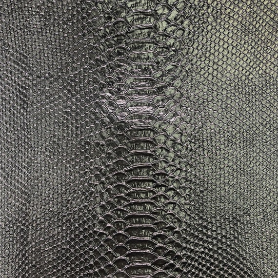 Carbon 38 Black Silver Metallic Snake Python Animal Print Pattern