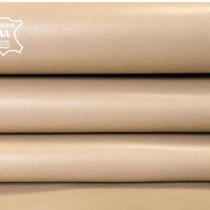 Peças de couro de cordeiro bege, 3, 4, 5, 6 pés quadrados, curtido em pele animal marrom clara, 0,9 mm // 2,25 oz, cinza-fumaça 95