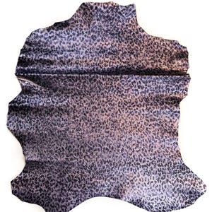 Textured Leopard Print Leather Hides// Genuine Lambskin Leather Hides //Choose Your Color //CRUNCHY LEOPARD MIX 1.0 mm / 2.5 oz image 10