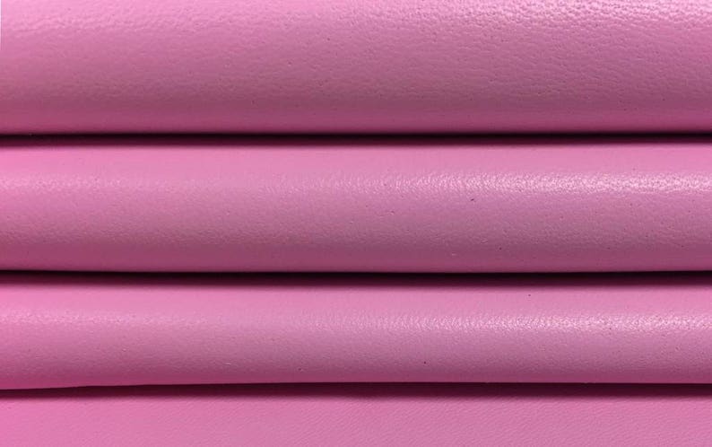 PINK leather fabric pink leather hide genuine lambskin leather hide bright pink leather pieces LILAC CHIFFON real animal skin 0.9 mm 578