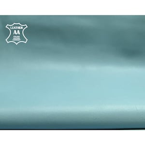 Light Blue Real Leather Hides // Handbag and Accessories Material // 7 - 9 sqft// Natural Fabric // Milky Blue, 1117, 0.5 mm image 1