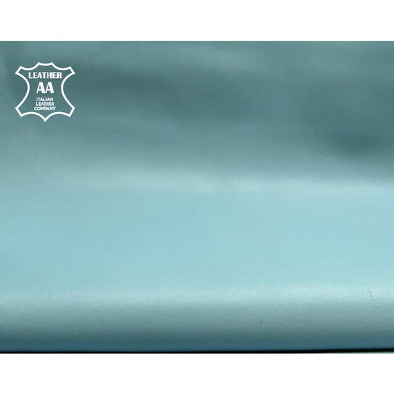 Light Blue Real Leather Hides // Handbag and Accessories Material // 7 - 9 sqft// Natural Fabric // Milky Blue, 1117, 0.5 mm