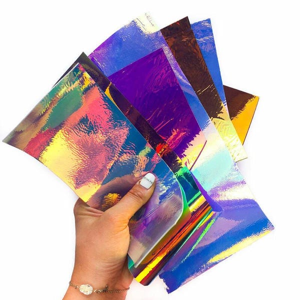 HOLO Leather Scrap MIX Colorful Lambskin Precut DIY leather Scrap Packs Real Animal Leather