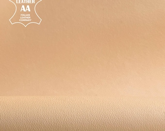 Beige Lambskin Leather Hides 6, 7, 8 sqft Thick Natural Vegetable Tanned Pieces 1.1-1.2 / 2.75-3oz LAMB VEG TAN 1484