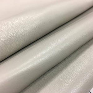 Light GRAY Leather Fabric// Genuine sheep sheets for sewing// Gray Lambskin Leather for crafting//AGATE GRAY 571, 0.8mm/ 2oz