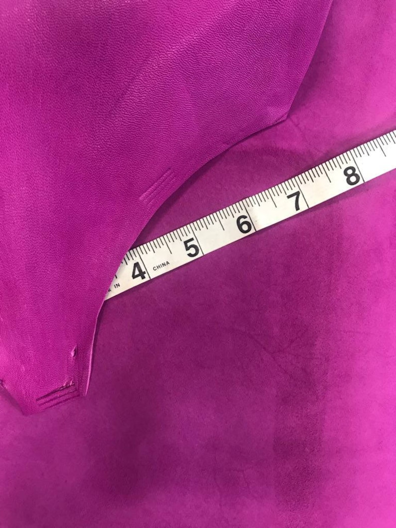 PINK Suede fabric Genuine sheep skin sheets for sewing VIVID VIOLA 2oz Purple Suede material for crafting Purple Leather Soft Leather pieces