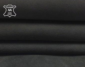 Donkergrijs suède lakens van echt leer om te naaien Grijs velours SHADOW 721, 2.5 oz Echte dierenhuid Stukken schapenvacht Lamsleer