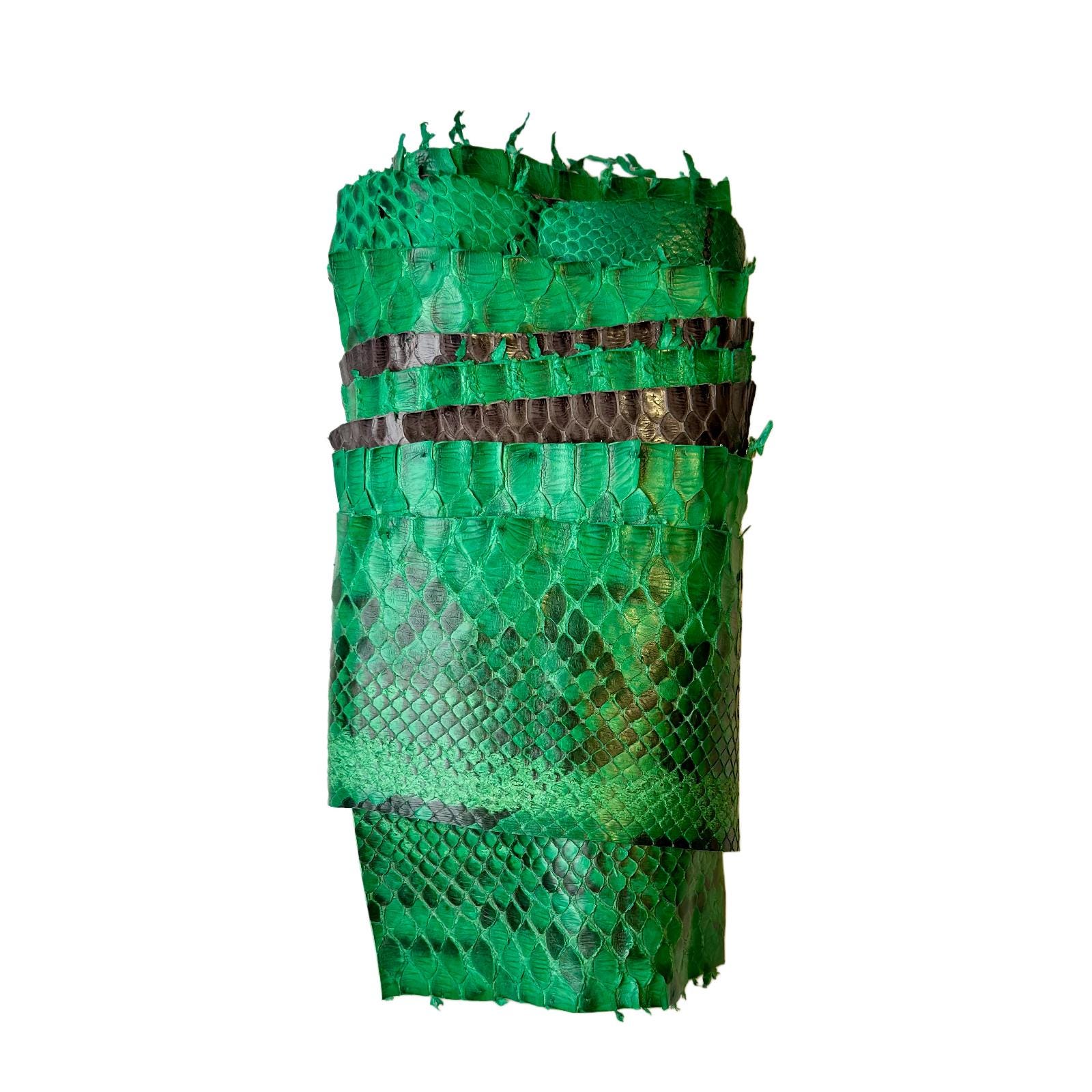 Premium Real Python Leather Scrap Pack Green and Gray – Mixed Size ...