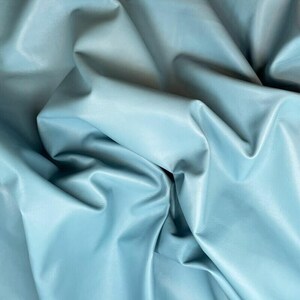 Light Blue Real Leather Hides // Handbag and Accessories Material // 7 - 9 sqft// Natural Fabric // Milky Blue, 1117, 0.5 mm image 6