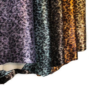 Textured Leopard Print Leather Hides// Genuine Lambskin Leather Hides //Choose Your Color //CRUNCHY LEOPARD MIX 1.0 mm / 2.5 oz image 2