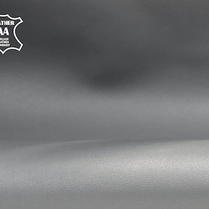 Gray Leather Fabric // Real Animal Leather // Sewing And Crafting Material // High Italian Quality // Monument, 647, 0.9mm/2.25oz