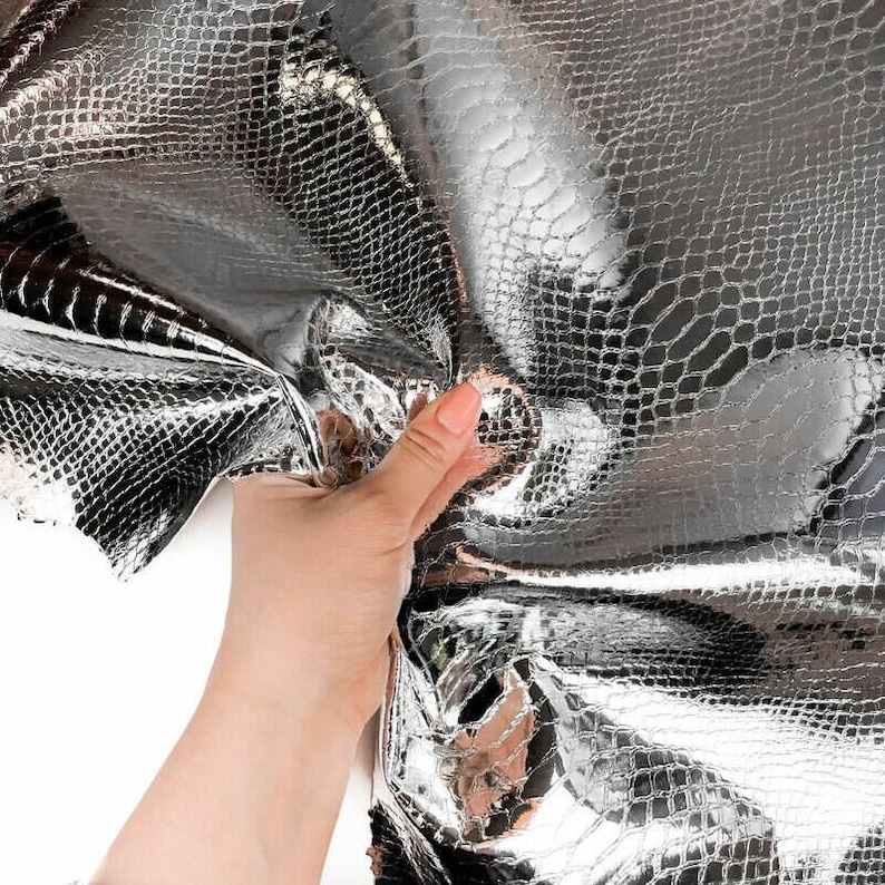 Python Print Leather Hides // Real Metallic Leather With Animal Print ...