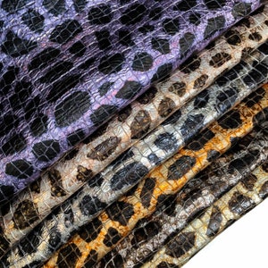 Spotty Crocodile Print // Genuine Sheepskin Pieces // Textured Crocodile Print Hides// Choose Your Color // SPOTTY CROCODILE 1272, 2.5oz