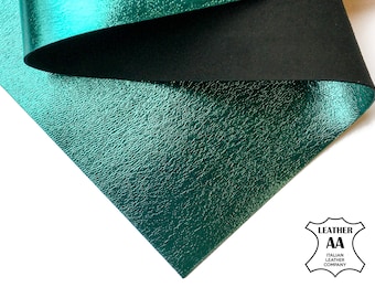 Emerald Metallic Leather Sheets Gorgeous Color 6x6 / 8x10 / 12x12 / 12x18 / 18x24 Thin Earring Pieces EMERALD Green 847, 0.5mm/ 1.25 oz