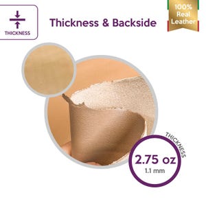 Beige Lambskin Leather Pieces 6, 7, 8, 9 sqft Matte Finish Real Thick Hides For Shoe Making Soft Fabric 1mm // 2.5oz DOE 1406 image 4