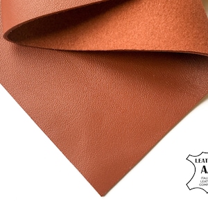Baksteen BRUIN Echt Leer Vel 6x6 / 8x10 / 12x12 / 12x18 / 18x24 Warm Donker Oranje Lambskin Schroot Stuk 2.25oz/0.9mm DARK CURRANT 656