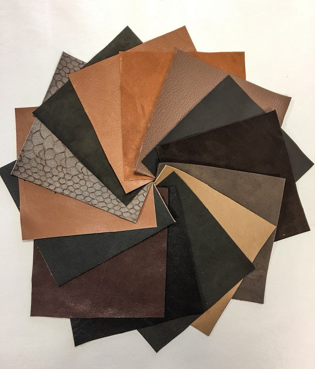 BROWN SHADES Leather Scraps Real Leather Pre Cut Sheet Set 5x5 Inch Craft  Pieces Textured Various Brown Leather Samples 4/8pieces per Pack 
