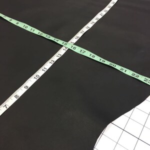 Black Lambskin Leather 5, 6, 7 sqft (0.56-0.76m2) Natural Sewing Animal Hides Italian Quality Leather For Crafts 0.5mm/1.25oz JET BLACK 516 image 7