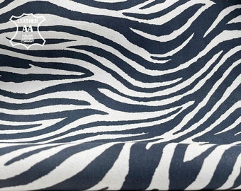 Soft Zebra Print Lambskin Pieces 6-7 sqft // 0.58-0.67m2 WASHED ZEBRA 1188 1.1mm/2.75oz