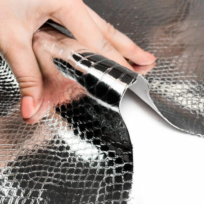 Python Print Leather Hides // Real Metallic Leather With Animal Print ...