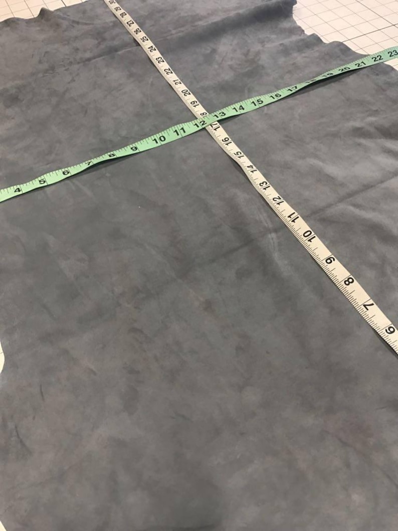 GRAY genuine suede Italian Lambskin suede natural sheep suede light gray genuine leather fabric for crafts, lining TRADEWINDS 278 0.6mm image 9