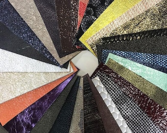 SURPRISE 6x6 inch pre cut sheet leather set COLORFUL leather sheets 6/12 pieces one of a kind Genuine leather sheets Sheep skin for earrings