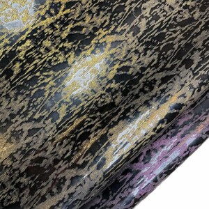 Glossy Leather With Sparkly Print// Genuine Leather Material// Choose Your Color// Real Animal Leather Pieces // NIGHTSKY 1283, 2.25 oz