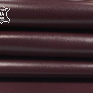 Burgundy Leather Pieces For Sewing // Real Animal Leather // Spectacular Wine Red Fabric DIY // Port Royal, 455, 0.8mm/2oz