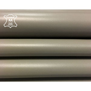 GRAY Leather Hides// Genuine Italian Lambskin// Smooth Gray Leather Material for Sewing// SHARKSKIN 727 0.8mm/2 oz
