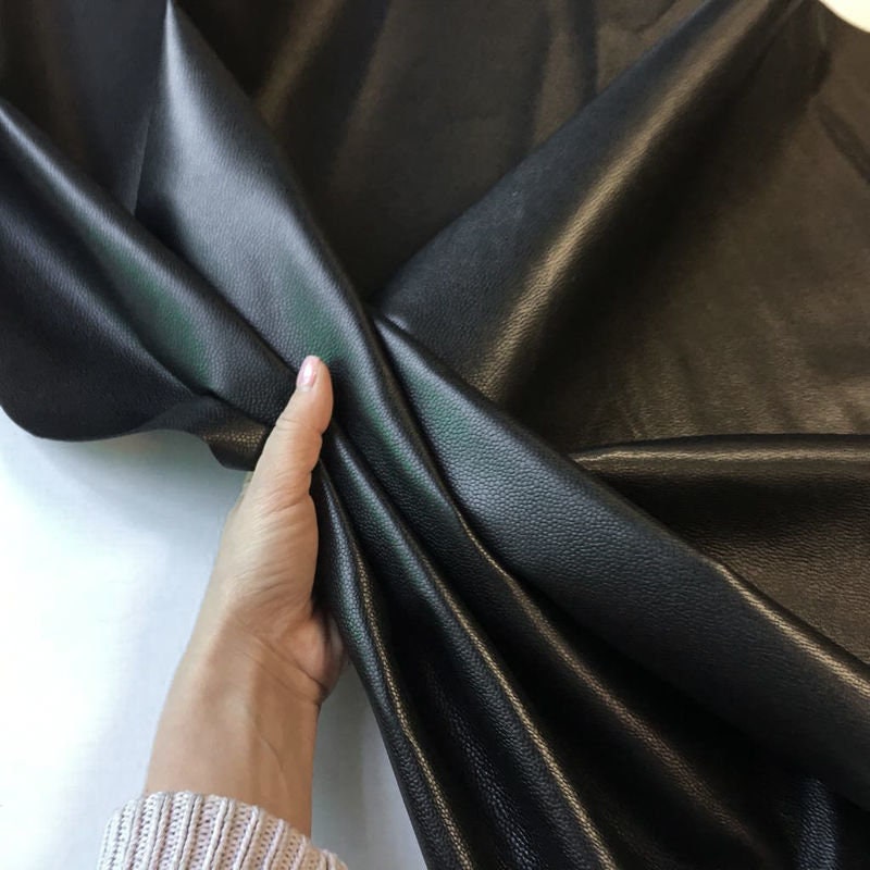 Textured BLACK Leather Sheets // Real Pebbled Leather Fabric// Genuine  Leather Hides for Sewing //BUMPY BLACK 846, 2oz/ 0.8 Mm -  Singapore