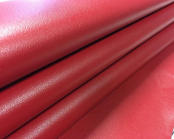 3 pcs RED distressed tipped lamb skin hide skin pelt leather DE18