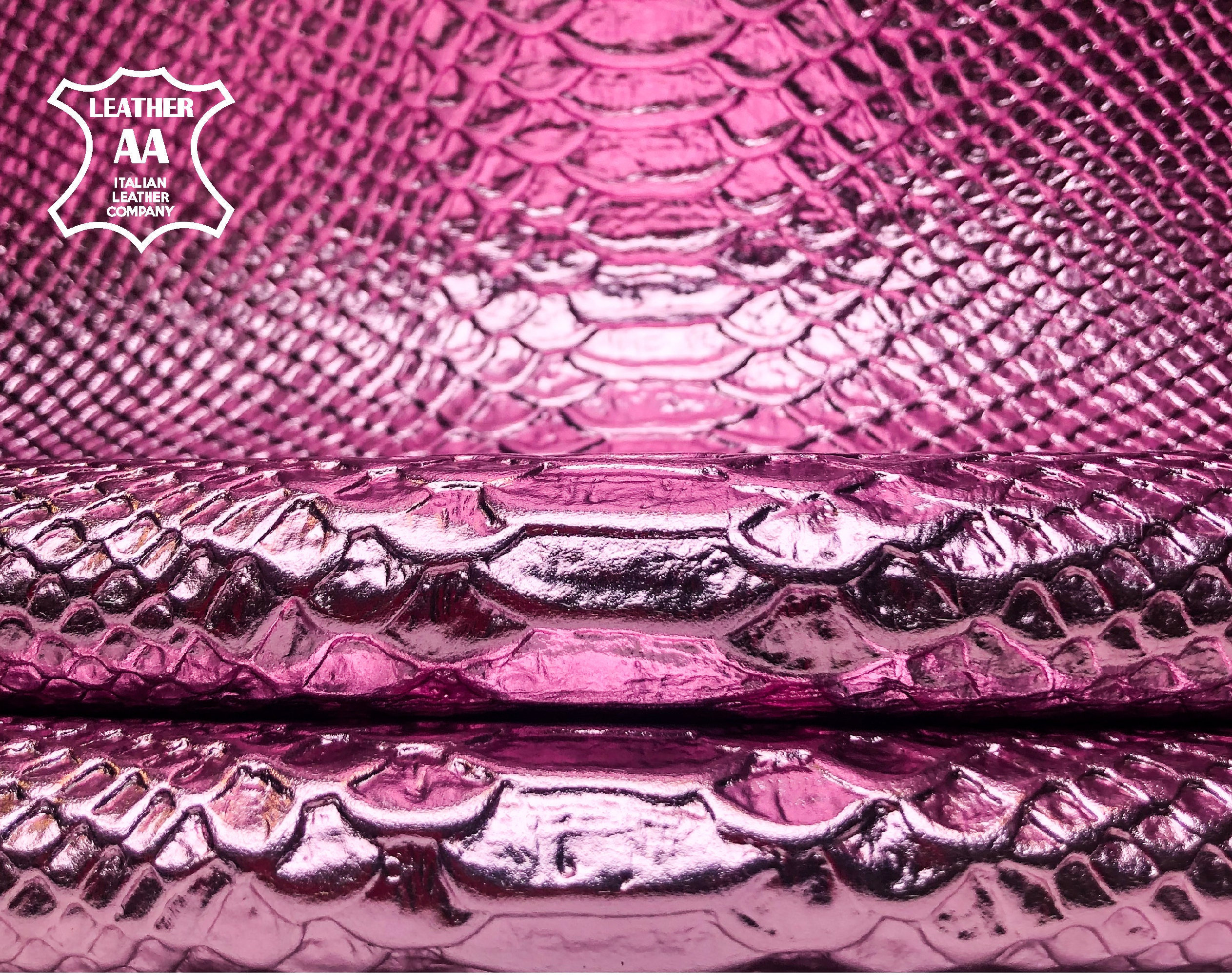 Tessuto In Pelle Scamosciata Blu - Vera Pelle Di Agnello Viola, 4 Piedi