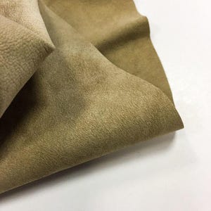 BEIGE Green Suede Leather// Genuine Sheep sheets for sewing //Velour leather hides //Natural Leather material //LARK 702, 0.6 mm/1.5 oz image 6