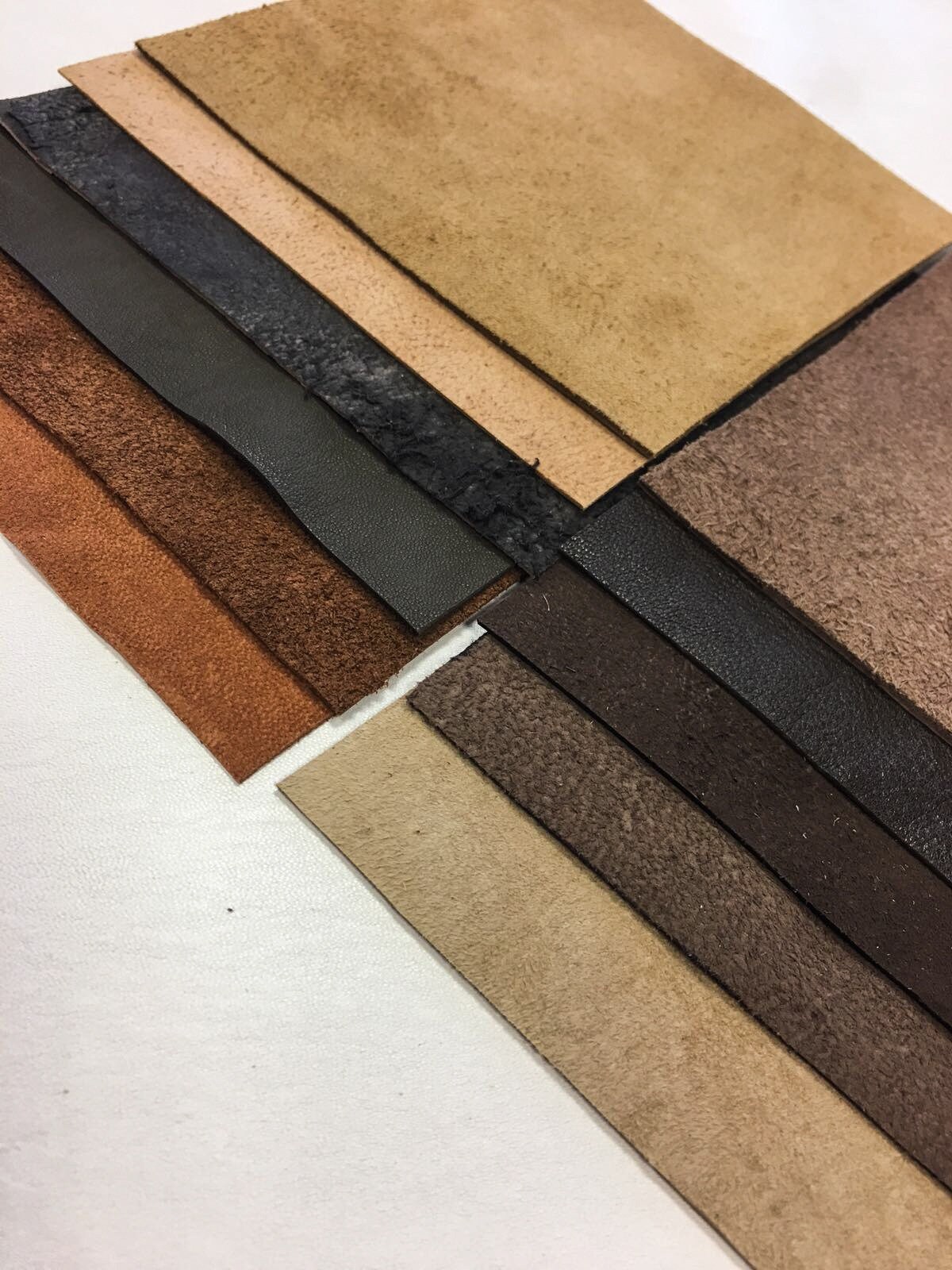 BROWN SHADES Leather Scraps Real Leather Pre Cut Sheet Set 5x5 Inch Craft  Pieces Textured Various Brown Leather Samples 4/8pieces per Pack 