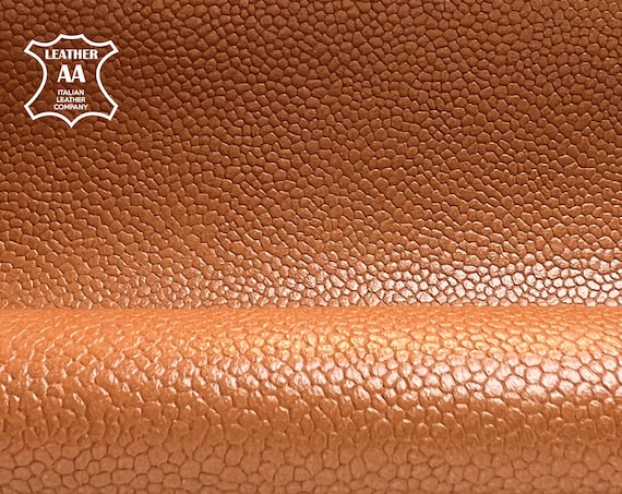 Brown Lambskin Leather With Pebbled Texture 0.46 - 0.9 M2 // 5 - 9