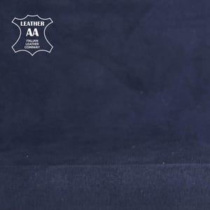 Dünne, marineblaue Lammleder-Velour-Stücke, 4 - 6 sqft // 0.47 - 0.66 m2 Dünnes Velour-Gewebe 0.5 mm / 1.25oz PATRIOT BLUE 1500