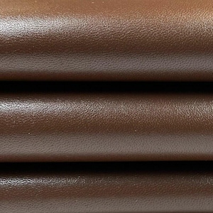 Brown Leather // Real Animal Leather // Shiny Sewing Material // 4.5 - 6 sqft // 0.44 - 0.61 m2 // Potting Soil, 1163, 0.9mm/2.25oz image 2