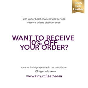 NO additional PAYMENT NEEDED | Discount for leather lovers after joining our family