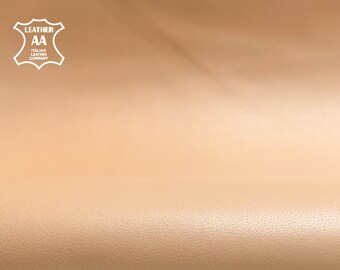 Cream Beige Lambskin 6 - 7 sqft // 0.58 - 0.7m2 Real Animal Leather Sewing Material Italian Fabric 2oz/0.8mm CREAM TAN 364