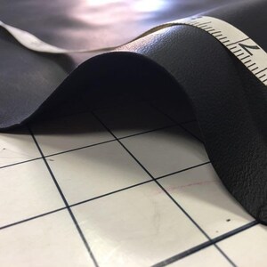 Black Lambskin Leather 5, 6, 7 sqft (0.56-0.76m2) Natural Sewing Animal Hides Italian Quality Leather For Crafts 0.5mm/1.25oz JET BLACK 516 image 4