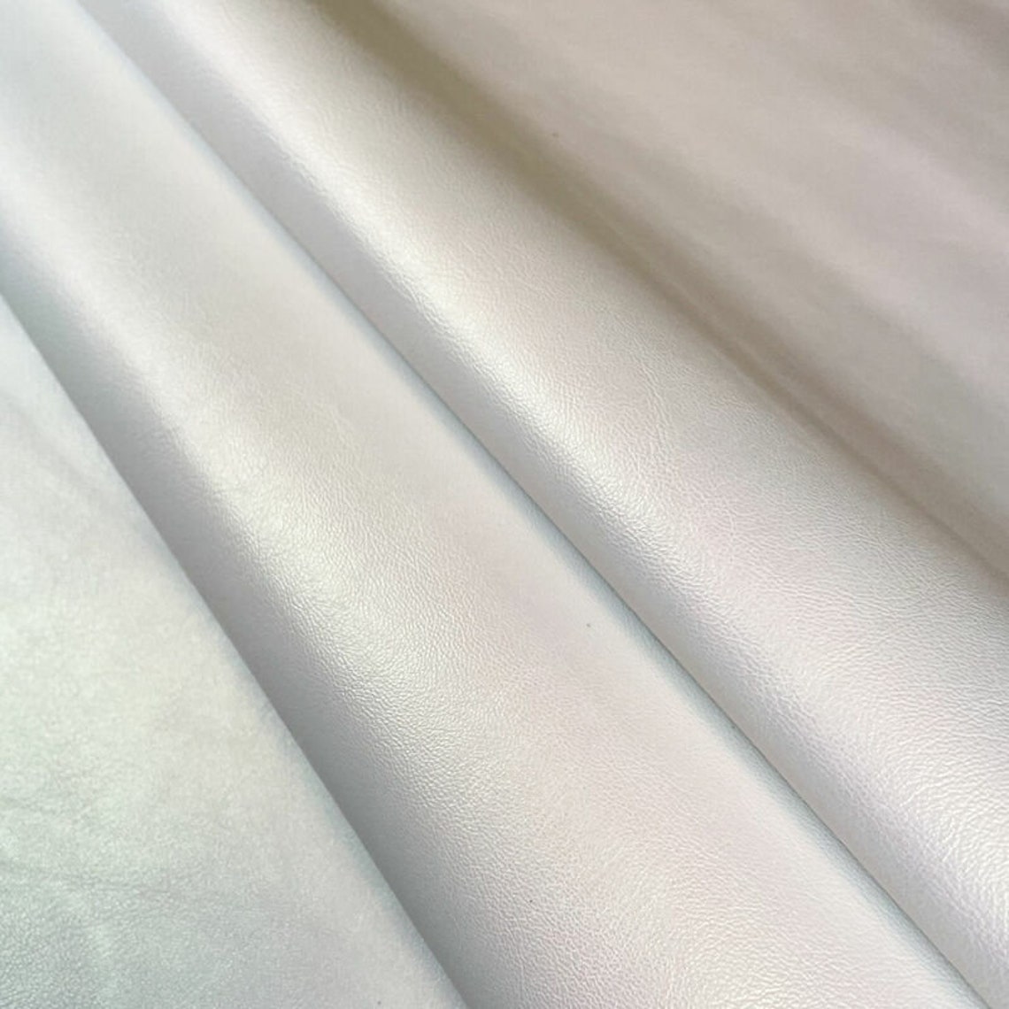 Smooth White Leather Hides // Metallic Lambskin Pieces for | Etsy