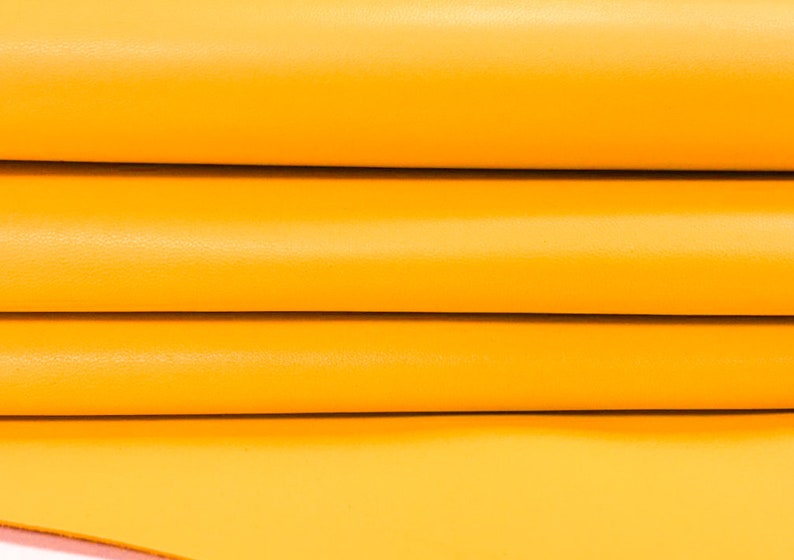 YELLOW Leather Sheets 8x10in/20x25cm Genuine Lambskin Crafting Etsy