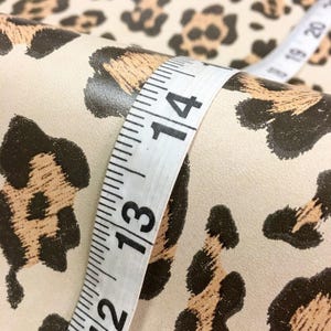 Jaguar Print Genuine Sheep Leather Hides Leopard Animal Skin for crafting, Natural fabric material JAGUAR, 732 2.5 oz image 3