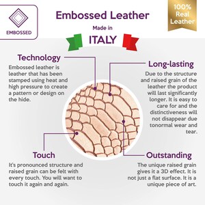 High Quality Italian Genuine Metallic Snake Hide Leather Sheets | Rose Gold | Choose Your Size | Snake Print Leather Sheets image 3