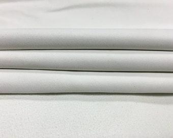 Snow White Suede Lambskin Hides 4 - 5 sqft // 0.38 - 0.5 m2 High Quality Italian Leather Pieces Thin Suede White 118, 0.6mm/1.5oz