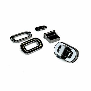 1 piece Italian Lock Closure For Handbag // Twistable Lock For Purses, Boxes, Wallets // Gunmetal Color Premium Quality / Hardware for Bags