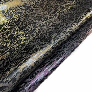 Glänzendes Leder mit Funkelndem Druck/ EchtlederMaterial/ Wähle deine Farbe aus, echten Tierlederstücken , NIGHTSKY 1283, 2.25 oz Bild 5