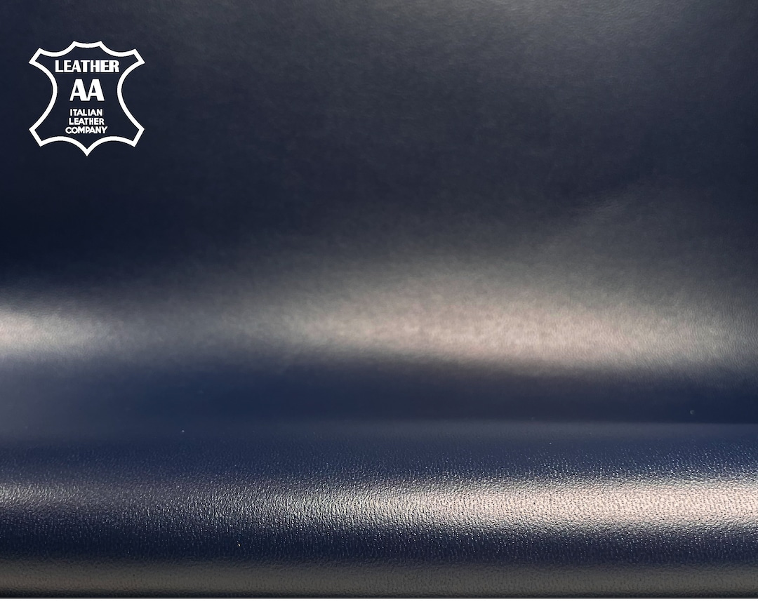 Dark Blue Leather Fabric // Sizes From 4 7 Sqft // 0.5 0.7 M2 // Navy